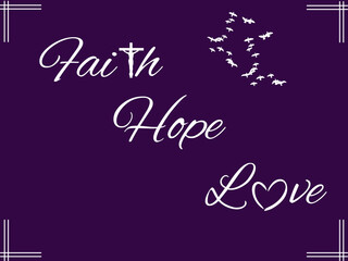 Faith Hope Love Wall Decor