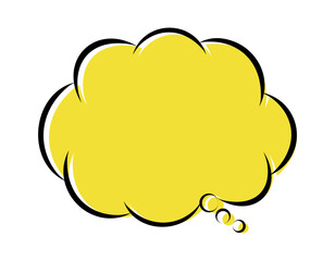 アメコミ吹き出し素材　雲　モコモコ　３