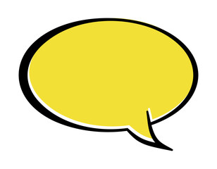 アメコミ吹き出し素材　楕円　１