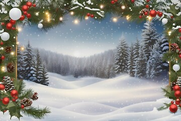 Christmas frame background