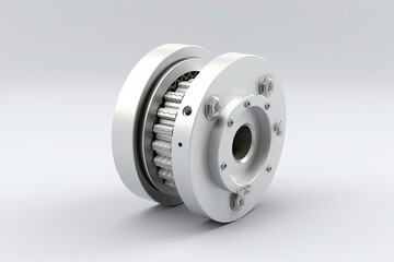 3D rendering of a modified timing pulley with mod 24xl037-3fa5 specifications. Generative AI
