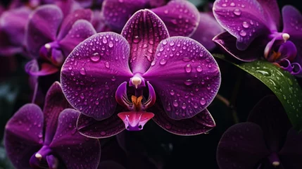Foto auf Glas purple orchid in the garden © Anmol