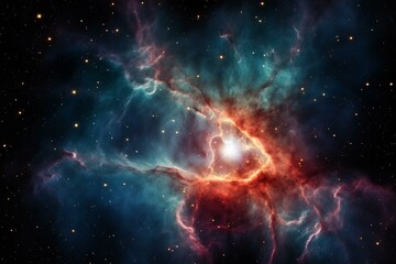 Nebula in constellation Vela, imaged by NASA. Generative AI - obrazy, fototapety, plakaty
