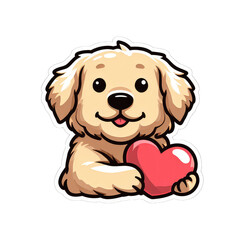 Obraz premium Playful Pup's Charms, GENERATIVE AI