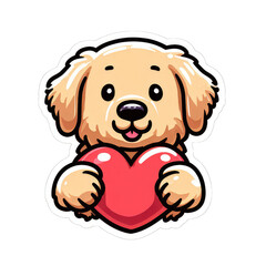Obraz premium Playful Pup's Charms, GENERATIVE AI