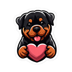 Fototapeta premium Playful Pup's Charms, GENERATIVE AI