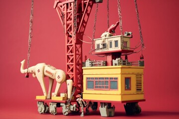 Fair's claw crane toys. Generative AI - obrazy, fototapety, plakaty