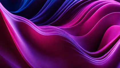 Dark blue violet purple magenta pink burgundy red abstract background for design. Color gradient, ombre. Wave, fluid. Bright light wavy line, spot. Neon, glow, flash, shine.