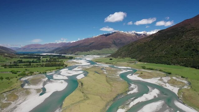 Makarora River, Otago, New Zealand.