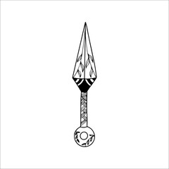 kunai vector illustration with concept