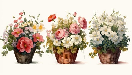 Variety of Floral Baskets