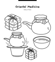 This is the traditional Korean medicine, 'Oriental medicine'. It is made by adding medicinal ingredients and boiling them for a long time.
