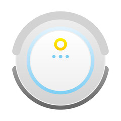 シンプルなイラスト_ロボット掃除機,掃除機