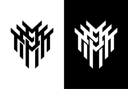 Monogram Initial Letter MMM Logo Design