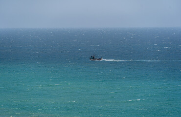 Fishing boats in the Pacific ocean.