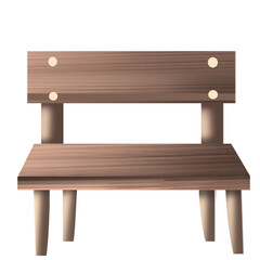 Aesthetic wooden chair illustration 