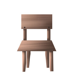 Aesthetic wooden chair illustration 