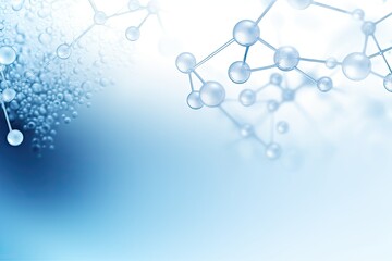 banner web molecules background gradient abstract medical blue light white biological biology blank blur blurred blurry chemical connect connection copy space design element future - obrazy, fototapety, plakaty