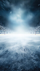 Vertical Gritty Ice Hockey Rink