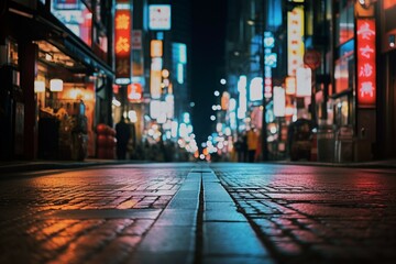 photography street time night tokyo view macro architecture asia asian attraction avenue billboard bokeh building business citizenship city landscape commercial cross crosswalk crowd - obrazy, fototapety, plakaty