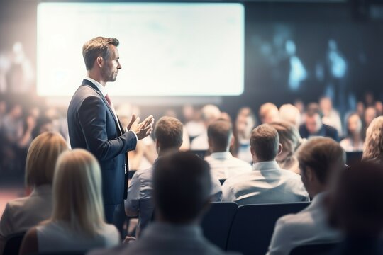 Event Conference Business Talk Giving Speaker Male audience briefing businessman coaching congress convention corporate course educator entrepreneur entrepreneurship explaining faculty