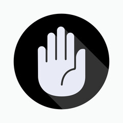 Hand Stop Icon. Prohibited Symbol for Entry  - Vector.
