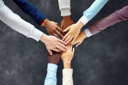 together hands their putting team verse concept teamwork startup business  business team teamwork oneness hand together diversity top office cooperation international collaboration group