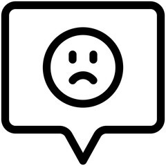 sad chat icon