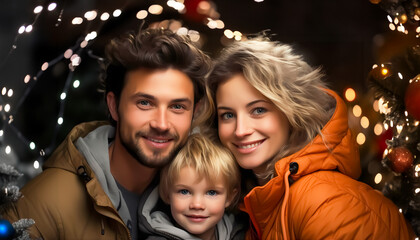 Winter Wonderland Family - Christmas Joy in Illuminated Splendor