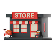 Store Black Friday 3D Illustrations