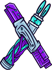 Machine Alphabet Letter X