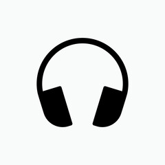 Headphone Icon. Hearing Equipment Symbol  - Vector.