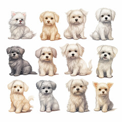 Morkie Puppy Sticker Set
