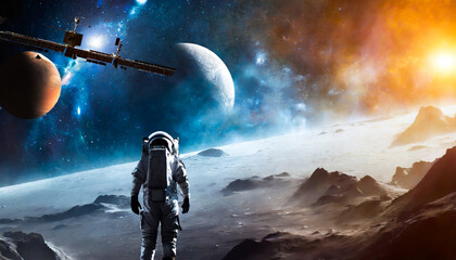 Journey to the Stars: Space Exploration Mission - obrazy, fototapety, plakaty