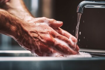 gel sanitizer hand using frequently washing fingers nails rubbing water warm soap hands wash prevention pandemic coronavirus   corona hand laundered washing soap virus hand hygiene foam - obrazy, fototapety, plakaty