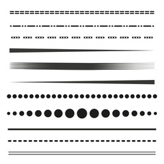 Collection of dividers line. Vector illustration. EPS10.