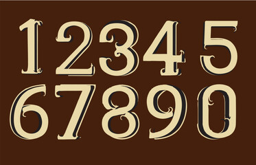 set of numbers font
