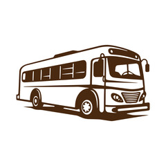 Logo of bus icon school bus vector isolated transport bus vector template