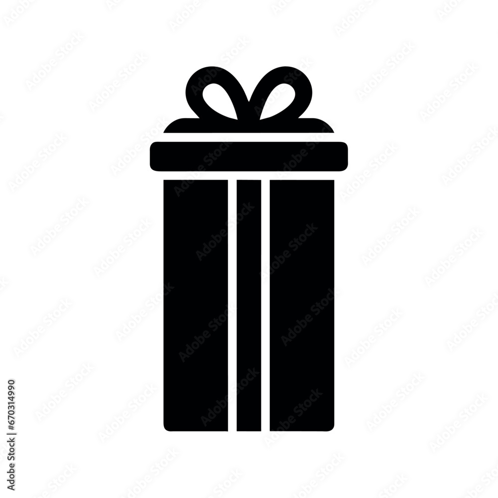 Sticker gift box icon