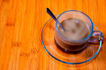 coffee, white mug, wooden floor, brown