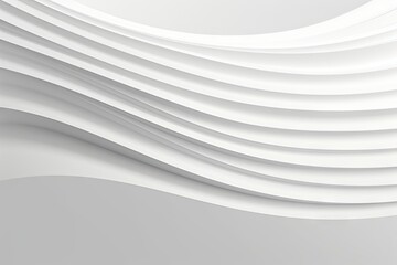 Obraz premium wallpaper geometric white minimal background wave abstract futuristic building modern architecture three-dimensional design interior empty room space wall light render business floor