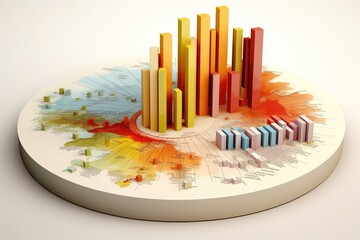 3d chart pie agram graph graphic diagram business statistic marketing office datum nidus bank money sale balance finance number database currency bag tax analysis annually card to bar