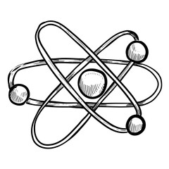atom hand drawn