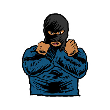 VECTOR HOOLIGANS ULTRAS CAPO ILLUSTRATION 2