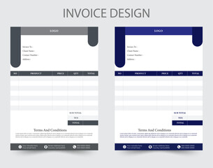 Professional and creative modern invoice template.
