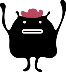 happy scary monster illustration