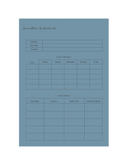 semester schedule planner. 