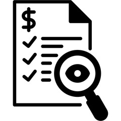 Business and Accounting Glyph icon set