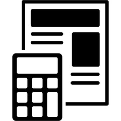 Fototapeta premium Business and Accounting Glyph icon set