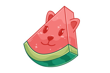 Cute Watermelon Cartoon Character Design